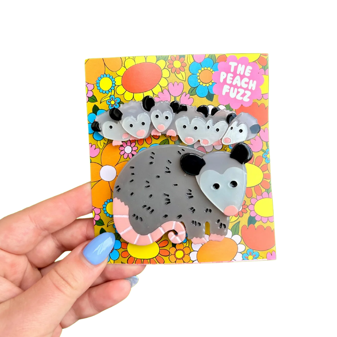 Possum Family Hair Clip Set