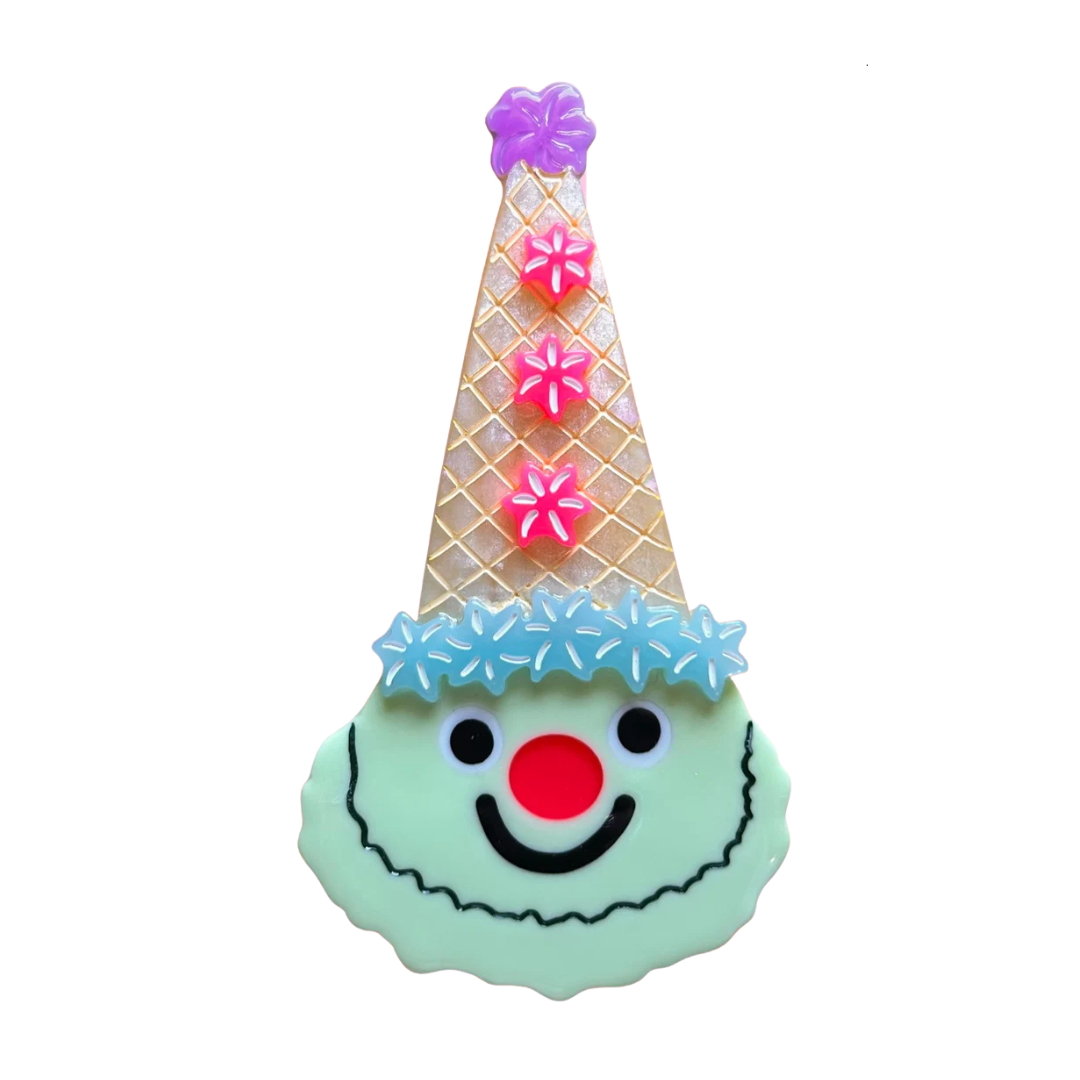 Ice Cream Clown Hair Clip