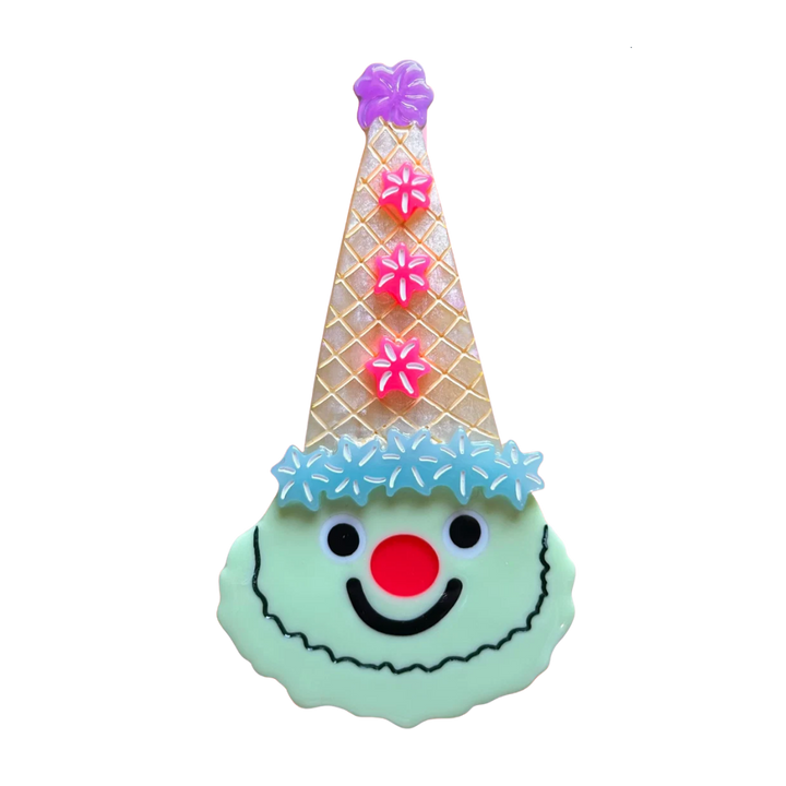 Ice Cream Clown Hair Clip