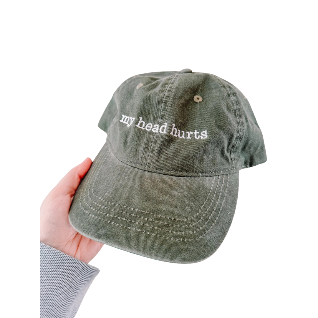 My Head Hurts Embroidered Baseball Cap