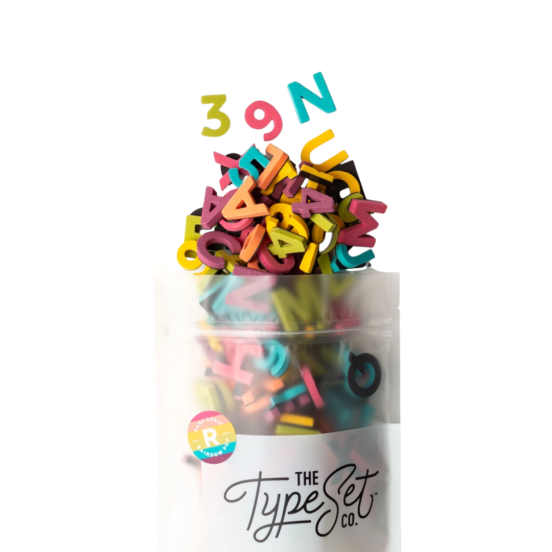 1" 200pc Rainbow Pop Magnetic Letters