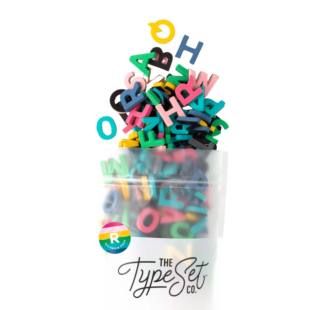 1" 200pc Rainbow Prep Magnetic Letters