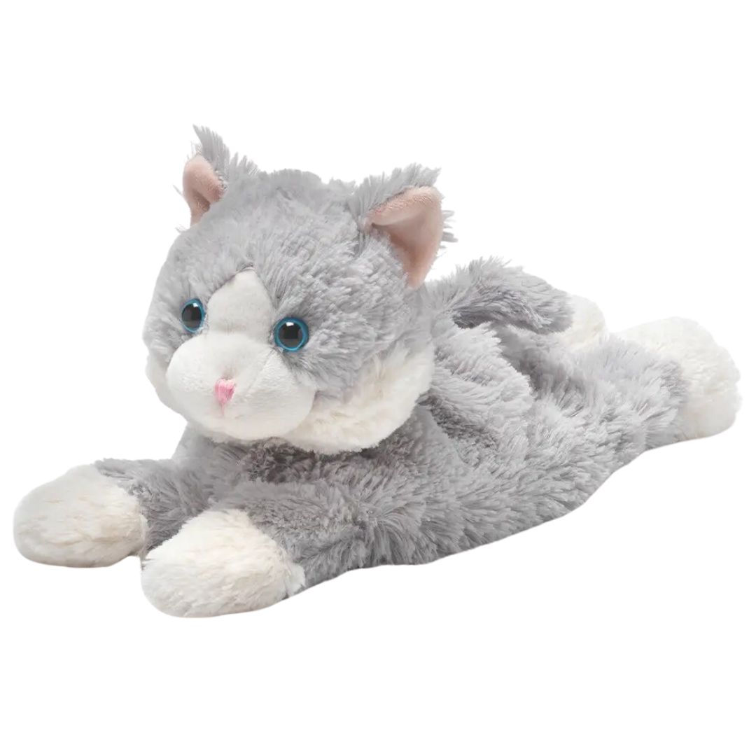 Laying Down Gray Cat Warmies