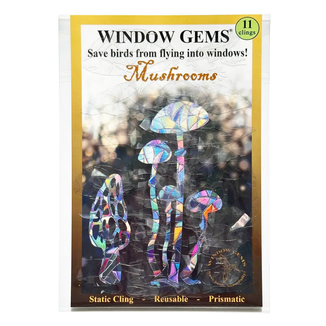 Prismatic Mushroom Window Clings (11ct)