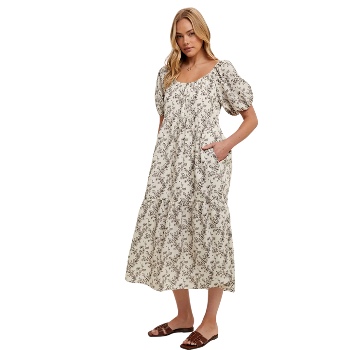 Floral Casual Midi Dress