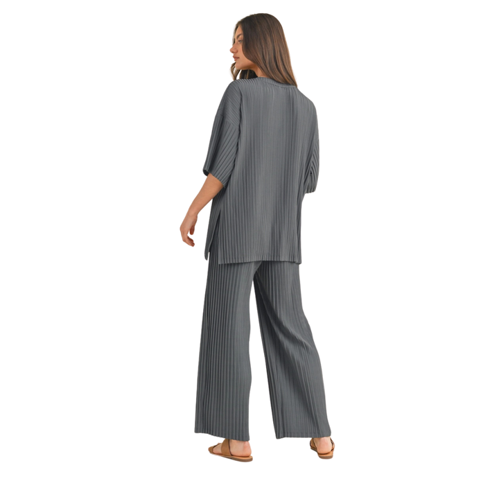 Pleated Top and Pants Set
