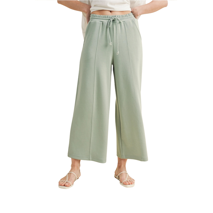 Scuba Drawstring Wide Leg Pants