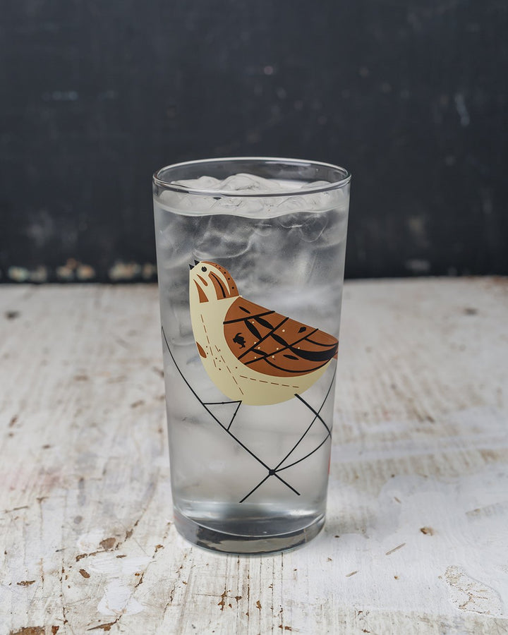 Song Sparrow Drinking Glass