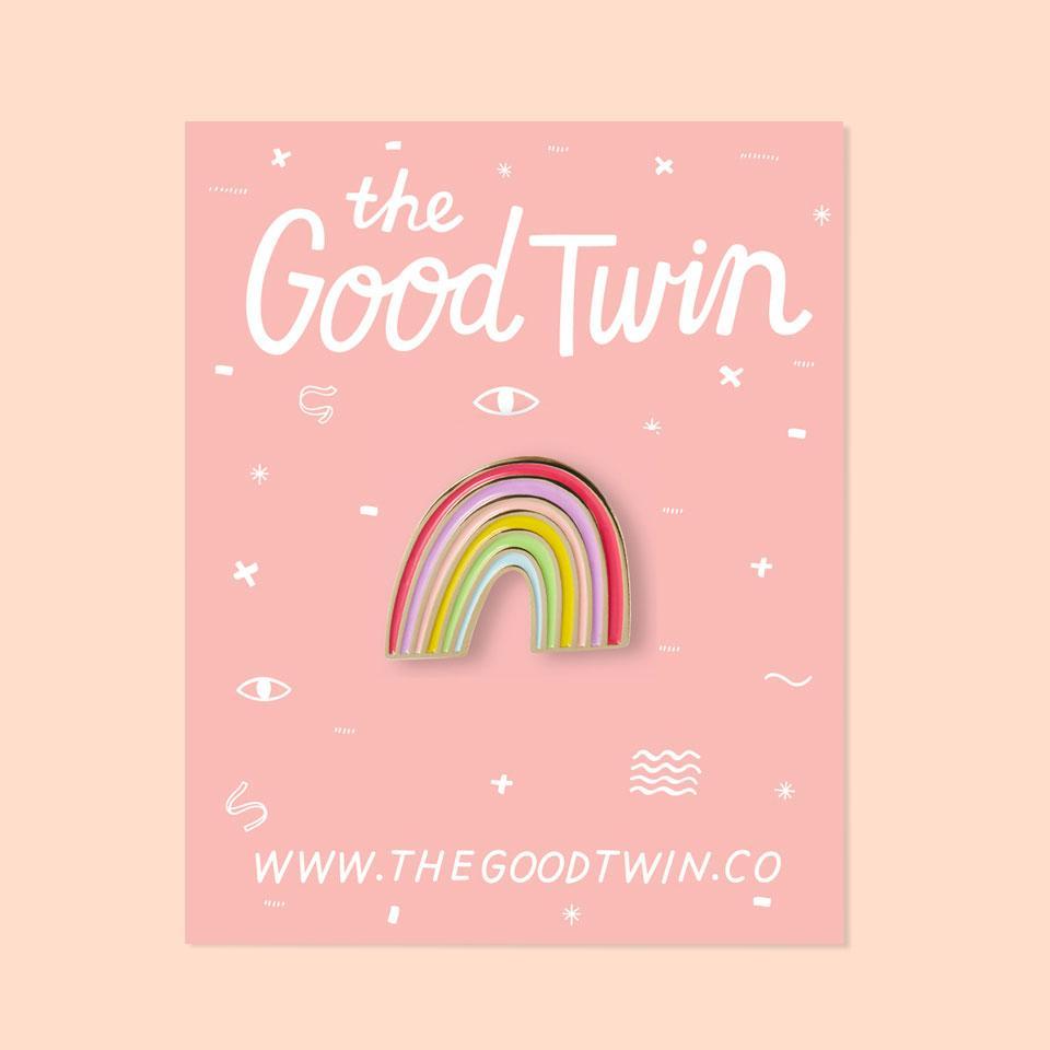 Rainbow Pin and Postcard