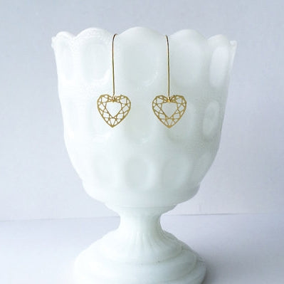 Heart Cut Gem Earrings