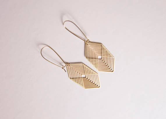 Overlapping Square Earrings