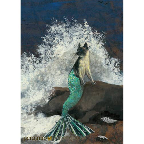 Mermaid Cat Card