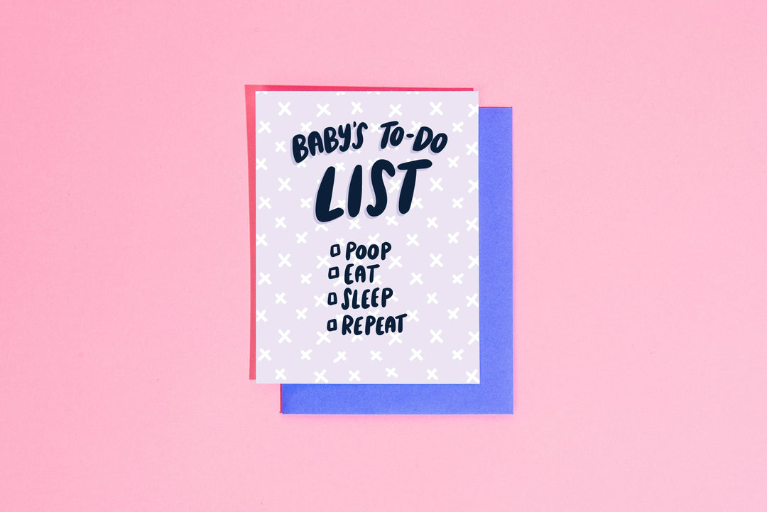 Baby To-Do List Card