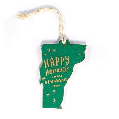 Happy Holidays from Vermont Ornament