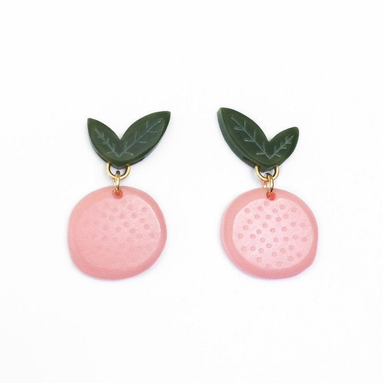 Grapefruit Earrings Small