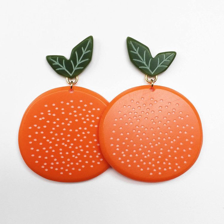 Orange Earrings - Small