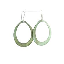 Patina Oval Hoop Dangle Earrings