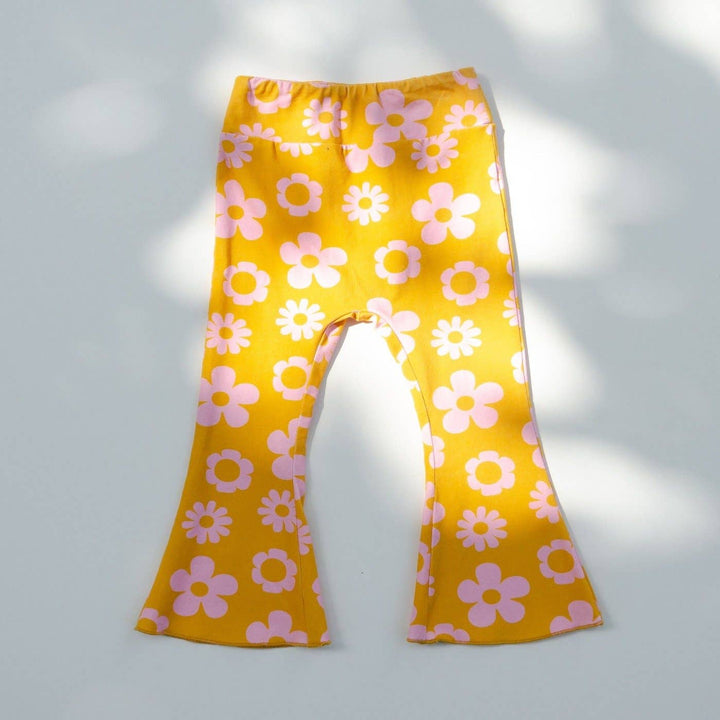 Printed Jersey Knit Bell Bottoms