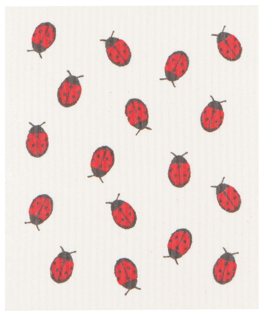 Fly Away Ladybug Swedish Dishcloth