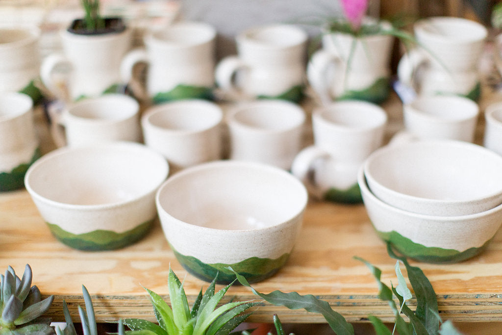 Stoneware Green Mountain Bowls