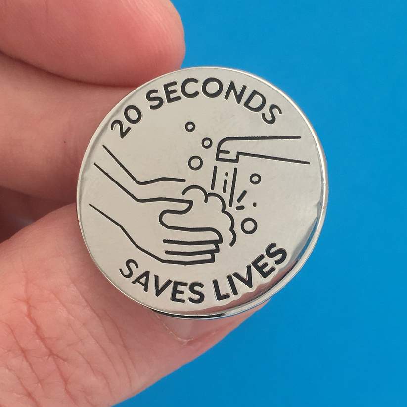 20 Seconds Saves Lives Pin