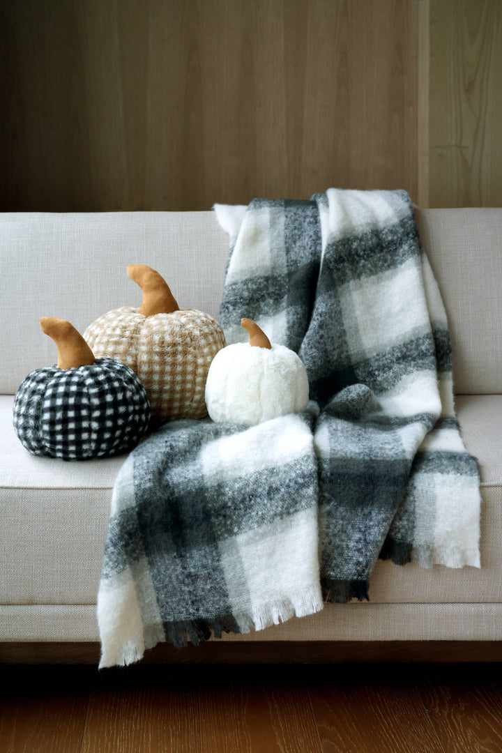 Large Faux Fur Pumpkin