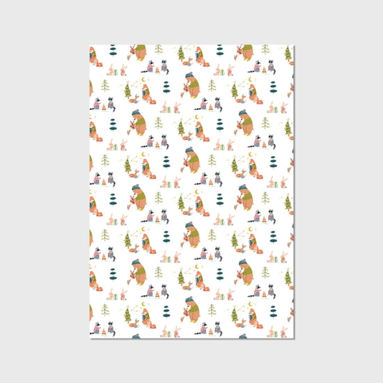 Woodland Animal Gift Wrap Paper - 3 Sheet Set