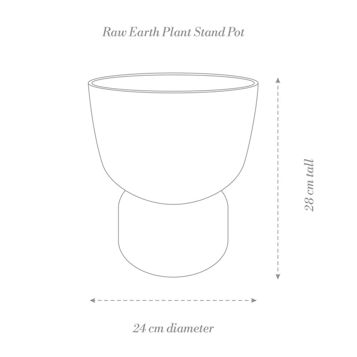 Raw Earth Plant Stand Pot - Ochre
