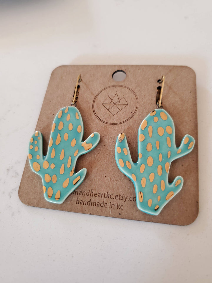 Cactus Porcelain Earrings