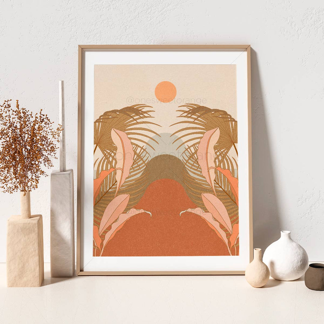 Palm Sunset Print