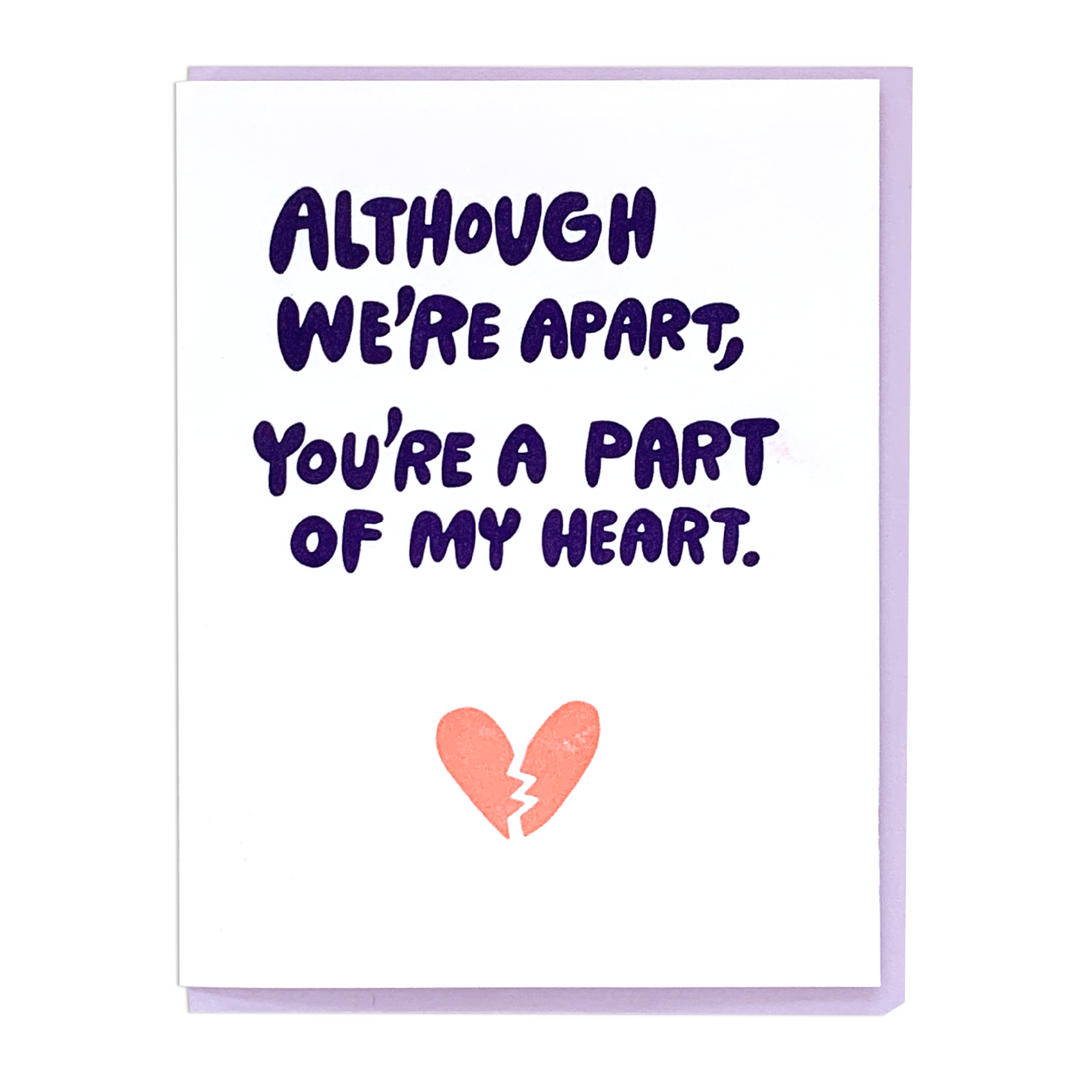 Although We're Apart Greeting Card