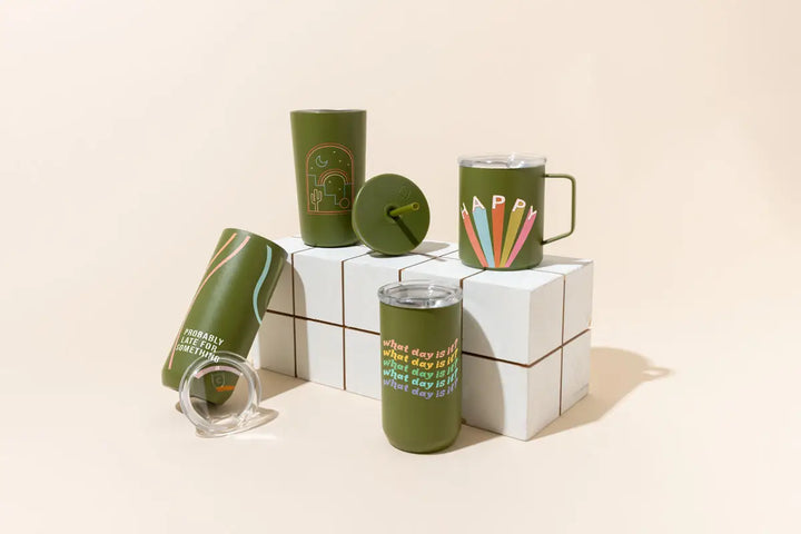 Olive Stainless Drinkware