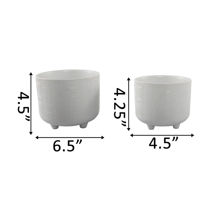 Hiero Ceramic Footed Planter