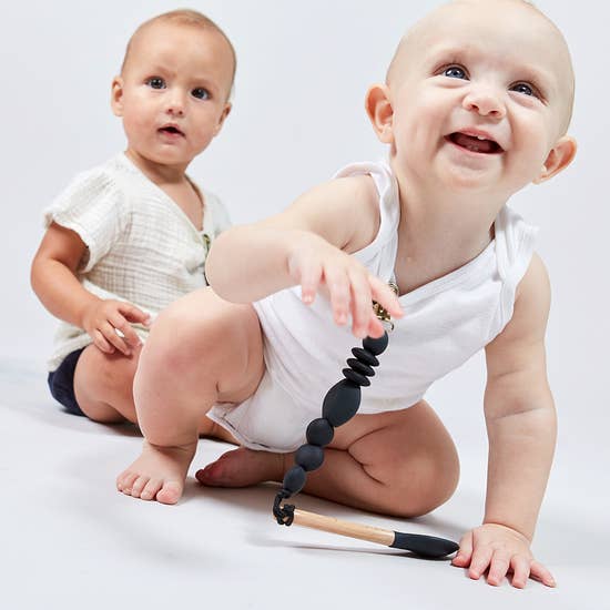 Charcoal Pacifier Clip