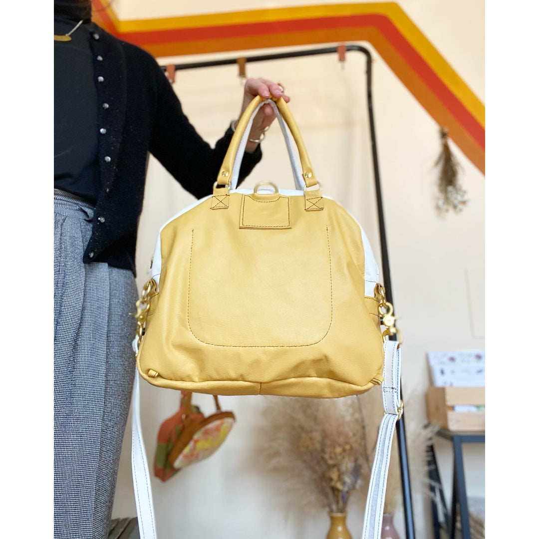 Convertible Bowler Bag - Lemon Yellow