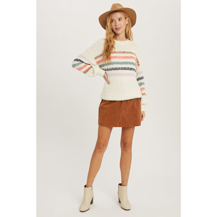 Corduroy Mini Skirt - Brown