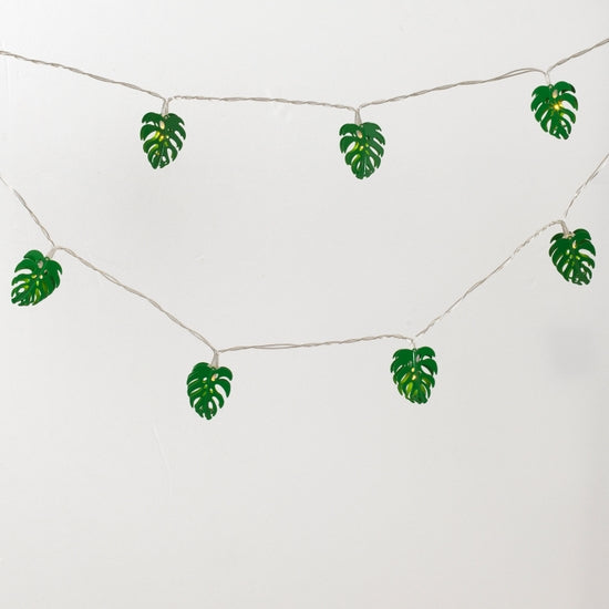 Monstera Leaf String Lights w/ Timer