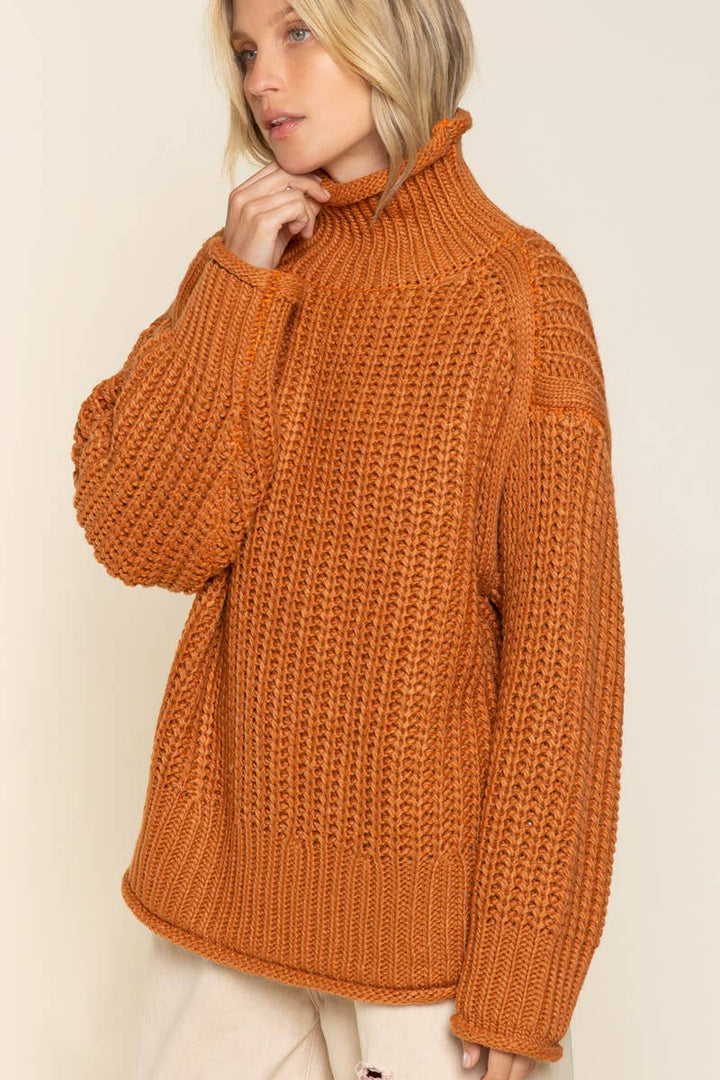 Pumpkin Spice Chunky Knit Sweater
