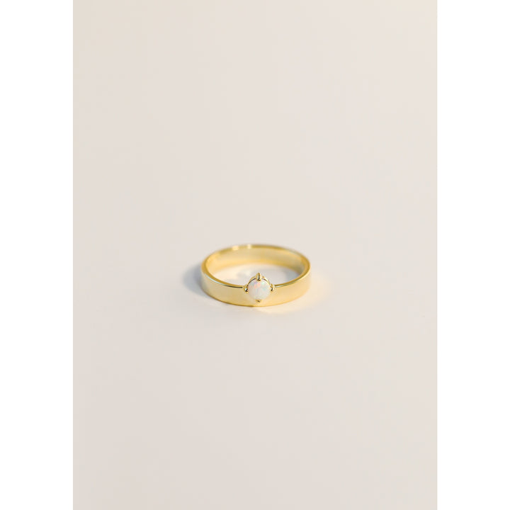 Offset Opal Ring