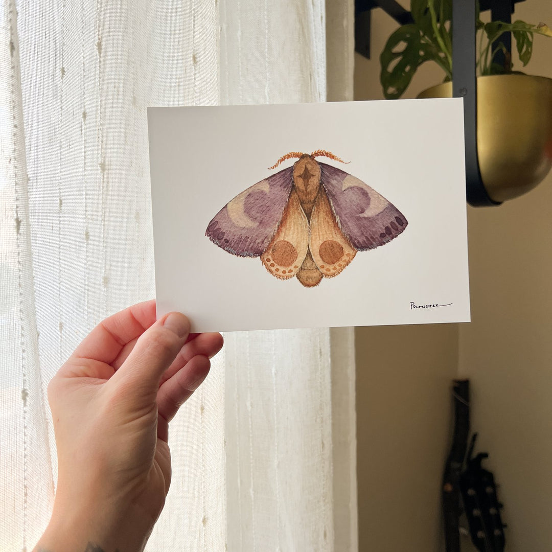 Mineral Moth: Amethyst - Art Print