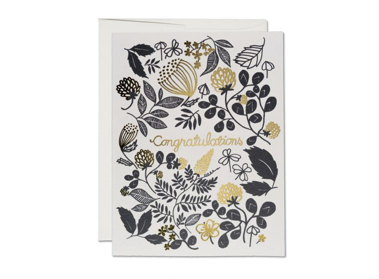 Clover Gold Congratulations Card