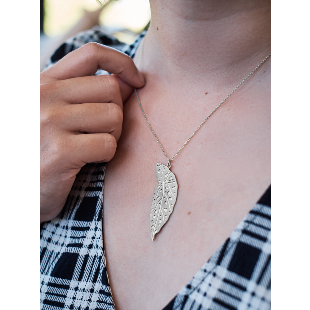 Polkadot Begonia Leaf Necklace