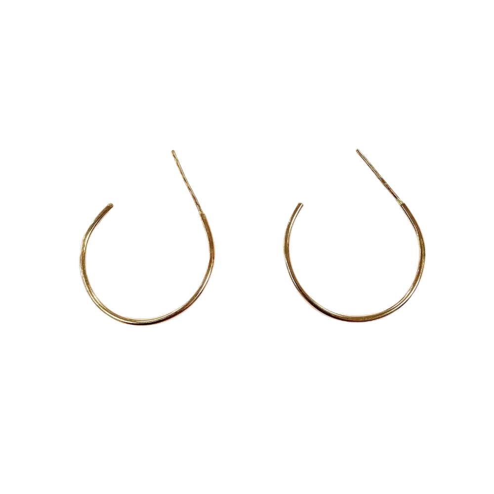 Large Hoop Stud Earrings