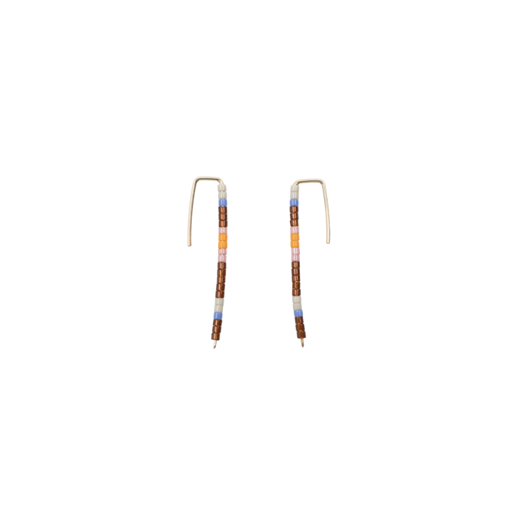 Seed Bead Long Bar Earrings