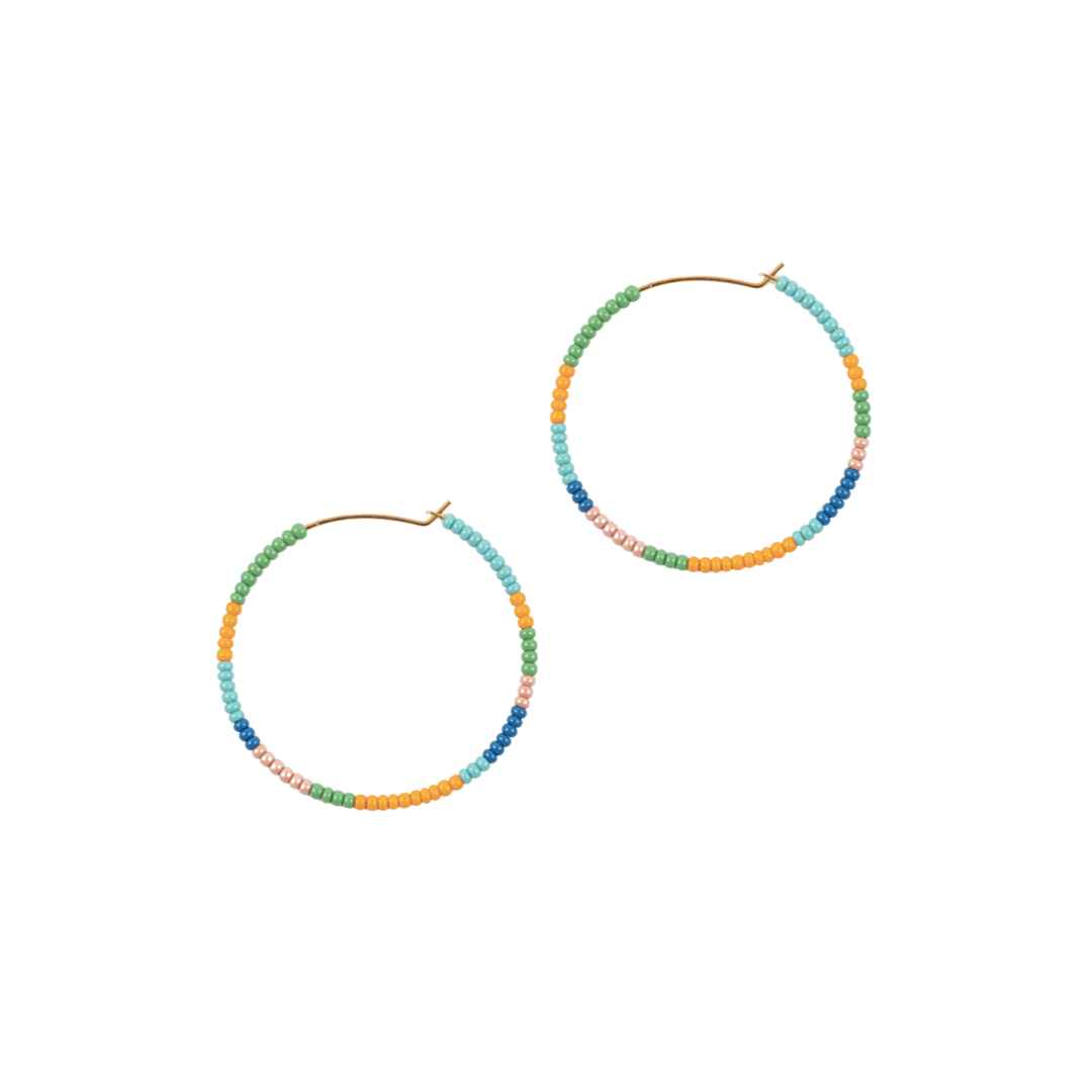 Beaded Hoop Earrings