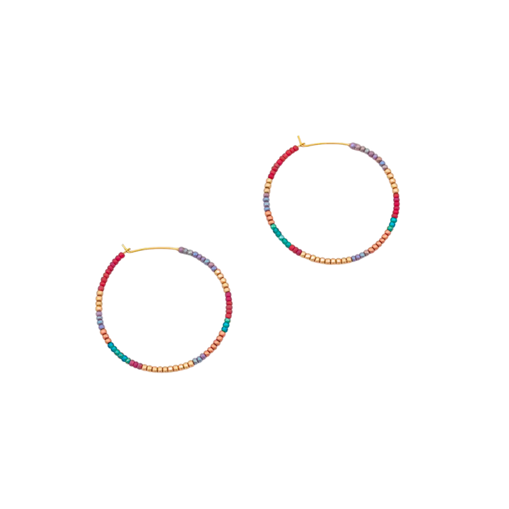 Beaded Hoop Earrings