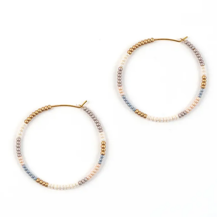 Beaded Hoop Earrings