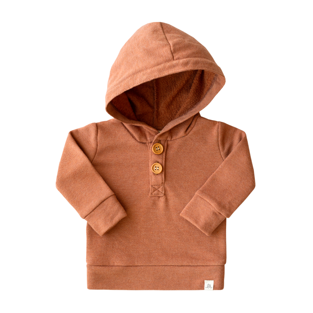 Apricot Button Hoodie