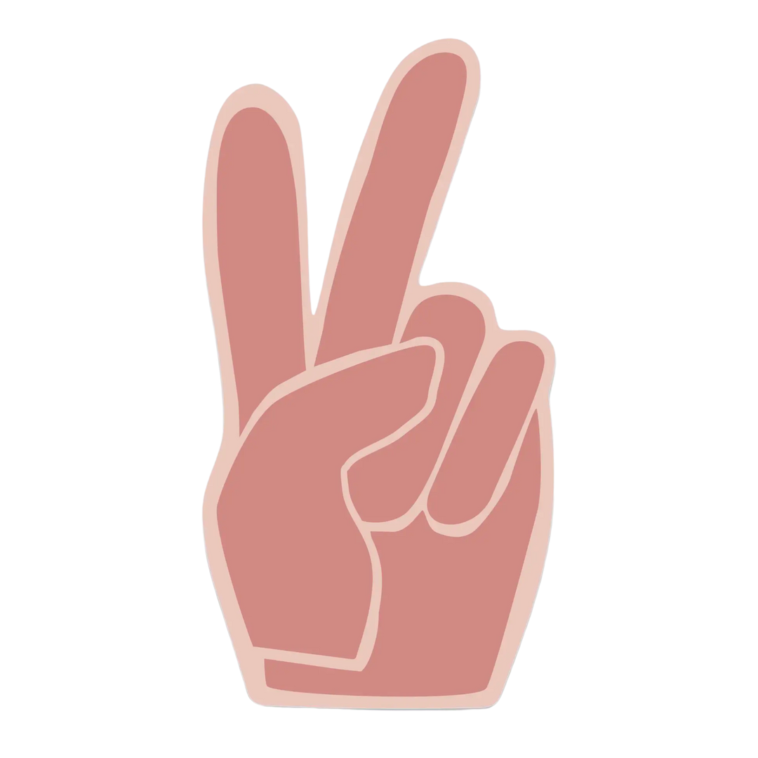 Peace Sign Vinyl Sticker - Pink