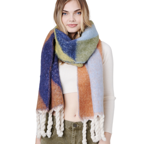 Abstract Print Soft Oblong Scarf